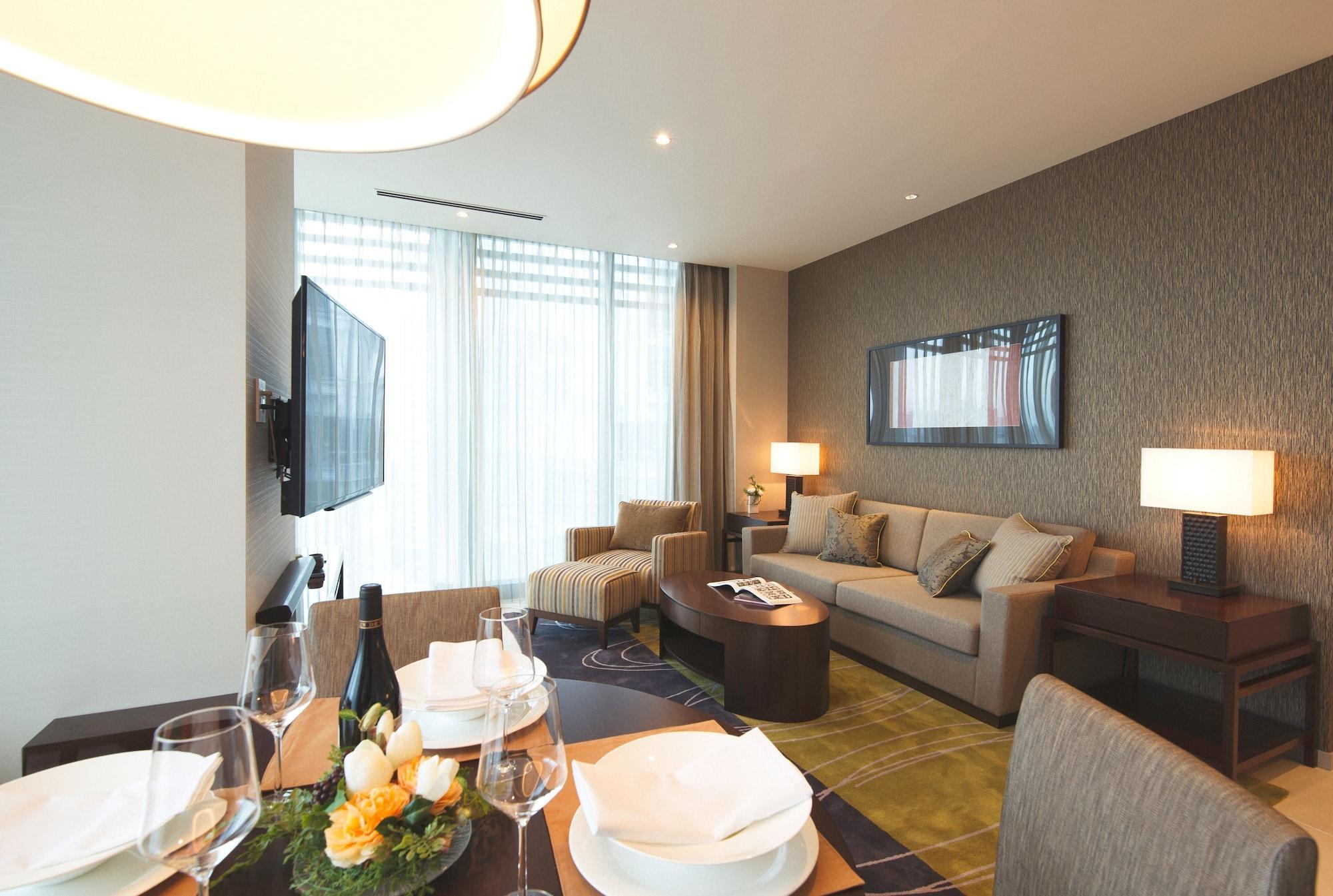 Hotel Oakwood Premier Tokio Exterior foto A living room at the hotel